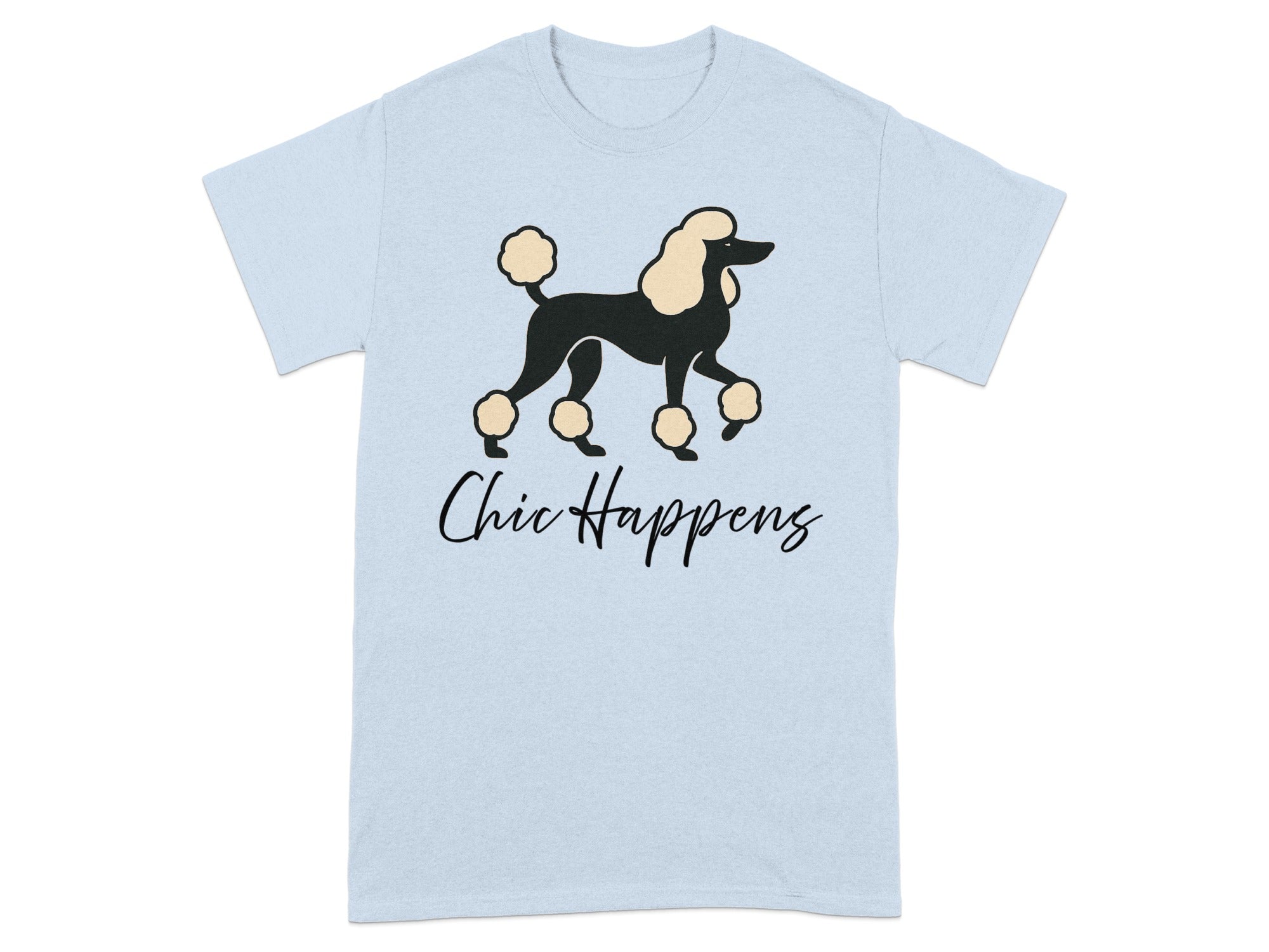 Chic Happens Poodle Design T-shirt