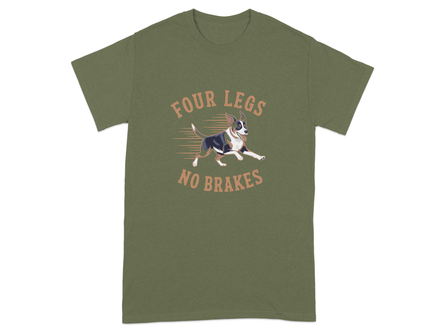 Four Legs No Brakes Dog Lovers Graphic T-Shirt product type