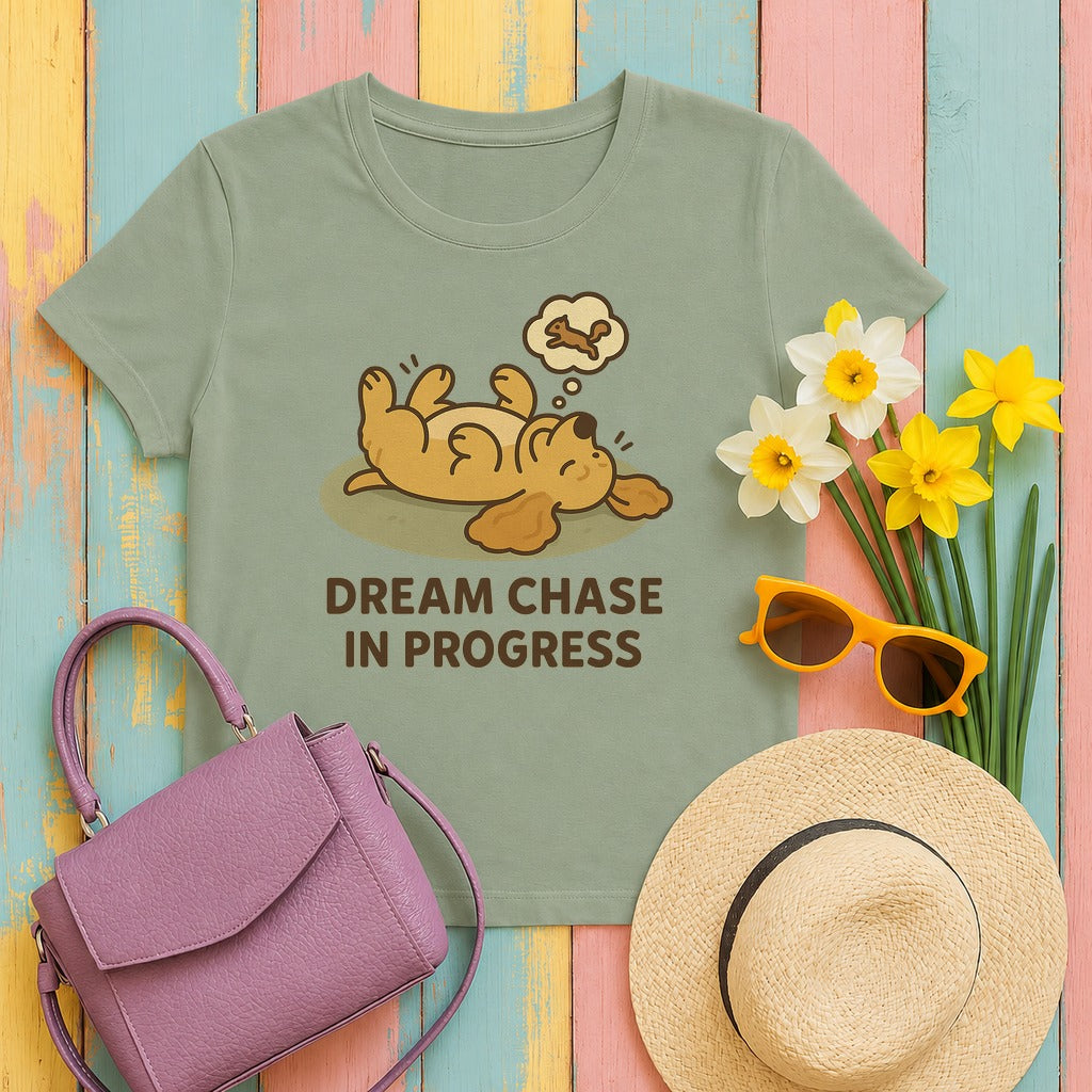 Cocker Dream Chase Tee in Sage