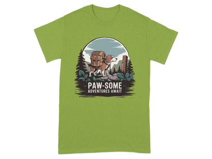 Paw-Some Adventures Await Graphic T-Shirt product