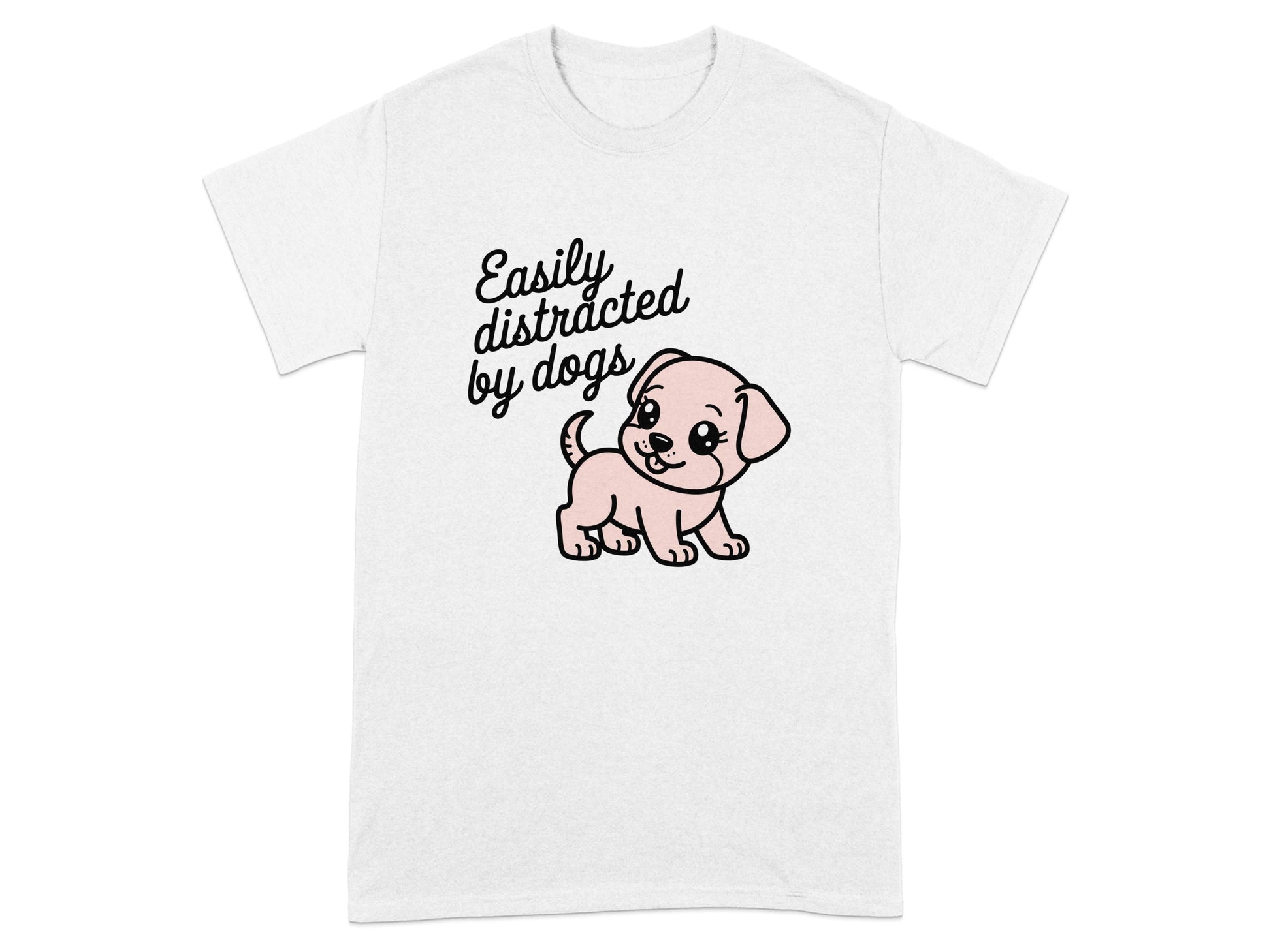 Easily Distracted by Dogs Funny Graphic Tee product type