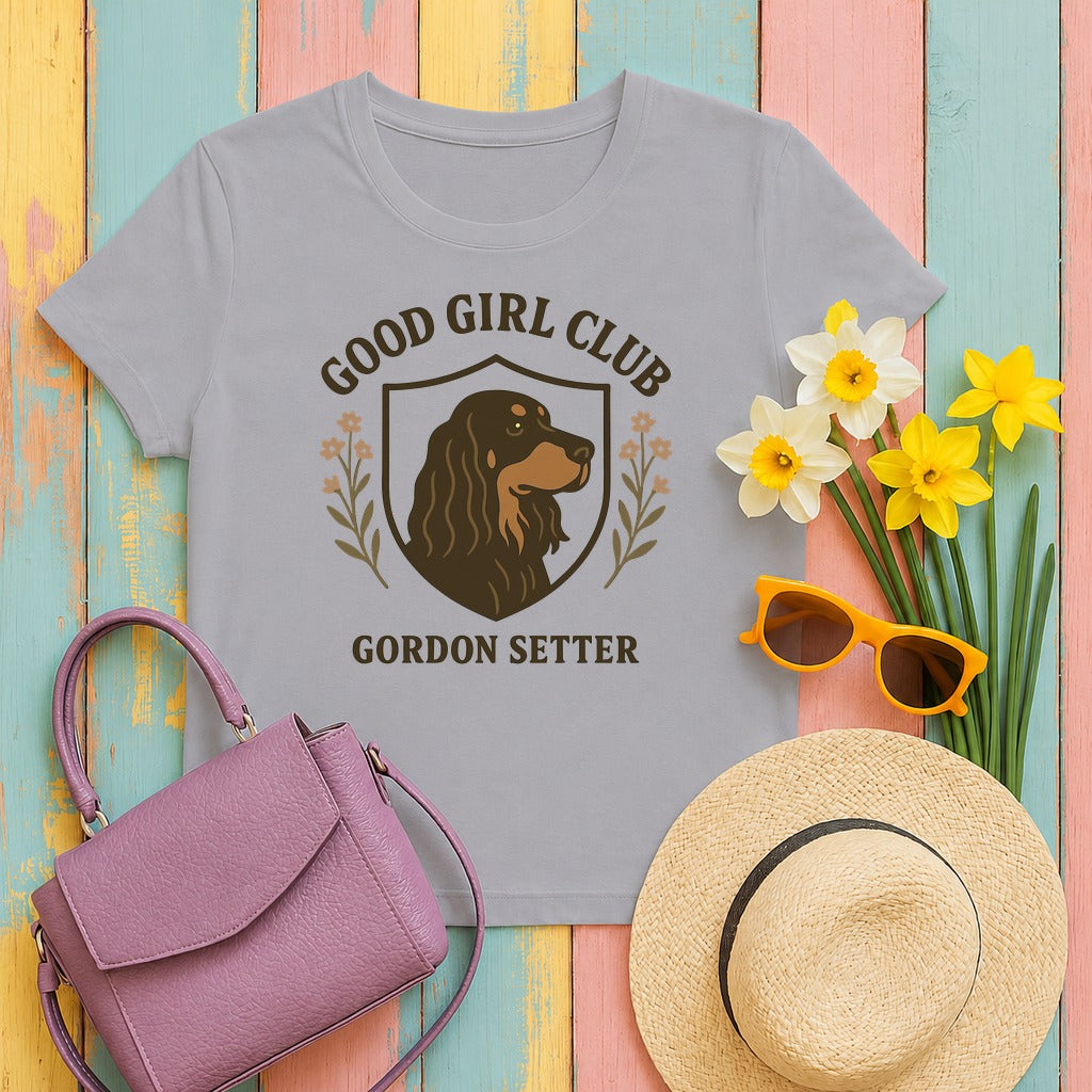 Gordon Good Girl Club Tee in Athletic Heather