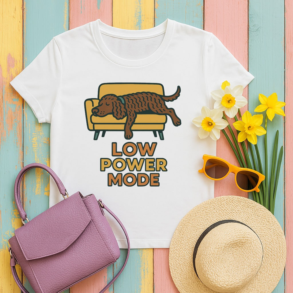 American Water Spaniel low power mode tee flat lay