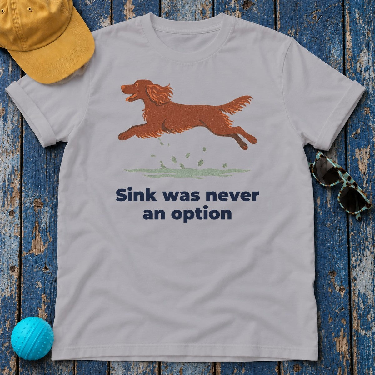Field Spaniel Sink Was Never An Option Tee in Athletic Heather