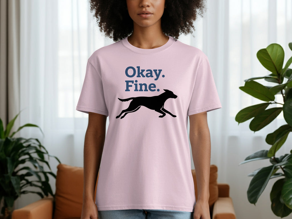 Okay Fine Dog Silhouette Graphic T-shirt Product