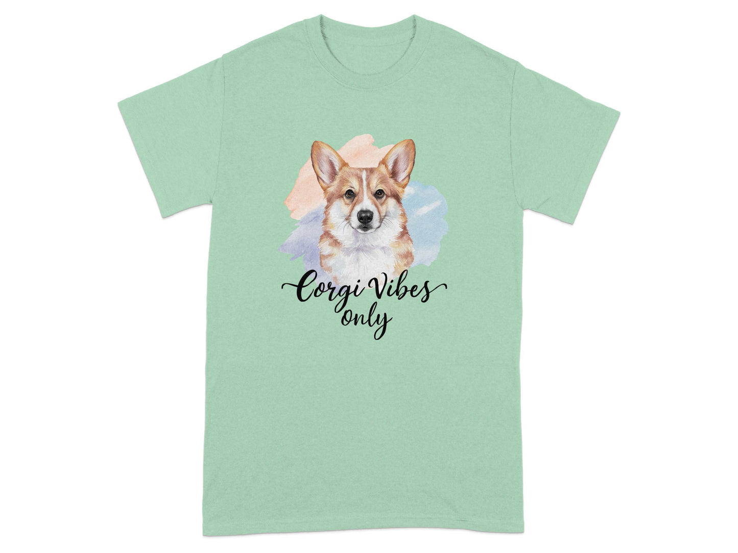Corgi Vibes Only Graphic Tee Shirt Product