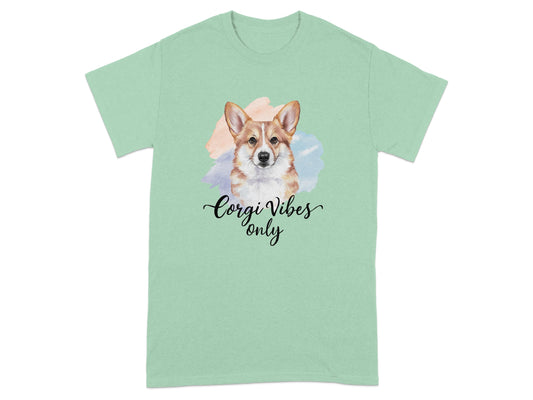 Corgi Vibes Only Graphic Tee Shirt Product