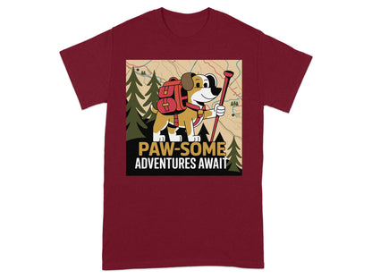 Paw Some Adventures Await Dog Lover T Shirt product type