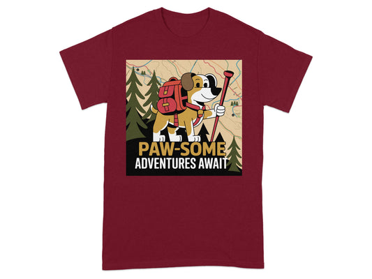 Paw Some Adventures Await Dog Lover T Shirt product type