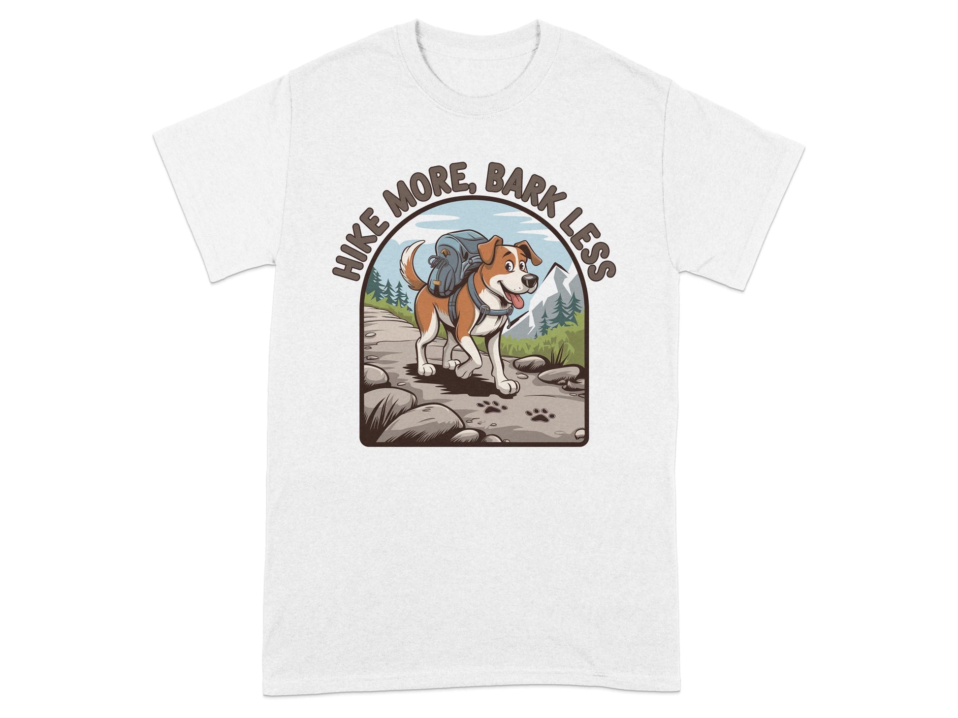 Hike More Bark Less Dog Hiking Themed T-shirt product type
