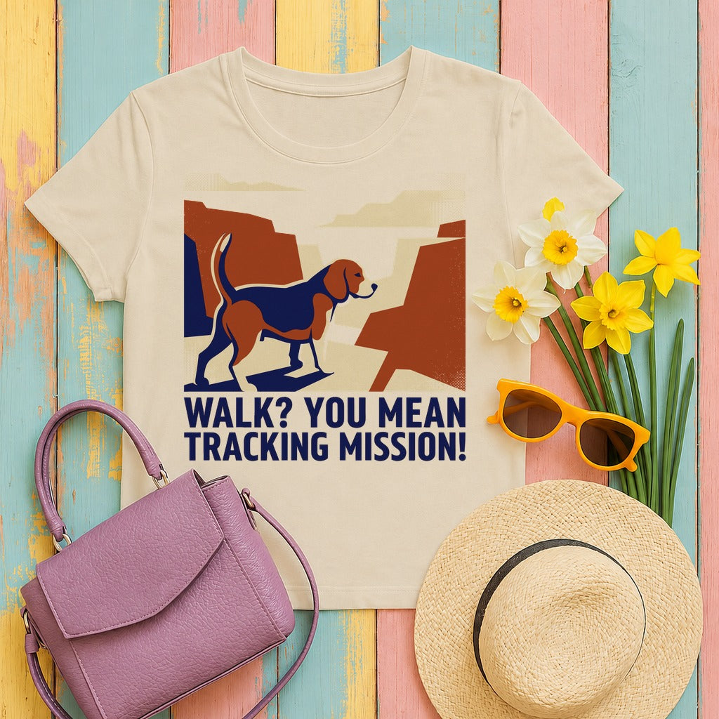 migbackfill beagle-tracking-mission-t-shirt tee flat lay hero v8