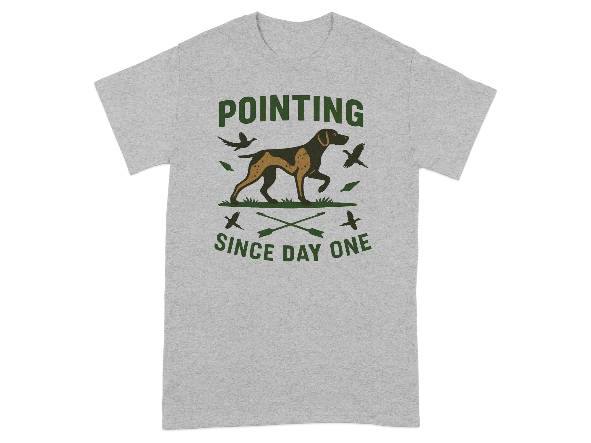 Pointing Since Day One Hunting Dog Graphic Shirt