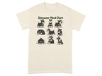 Cream t-shirt with "Schnauzer Mood Chart" and eight illustrations of schnauzers.