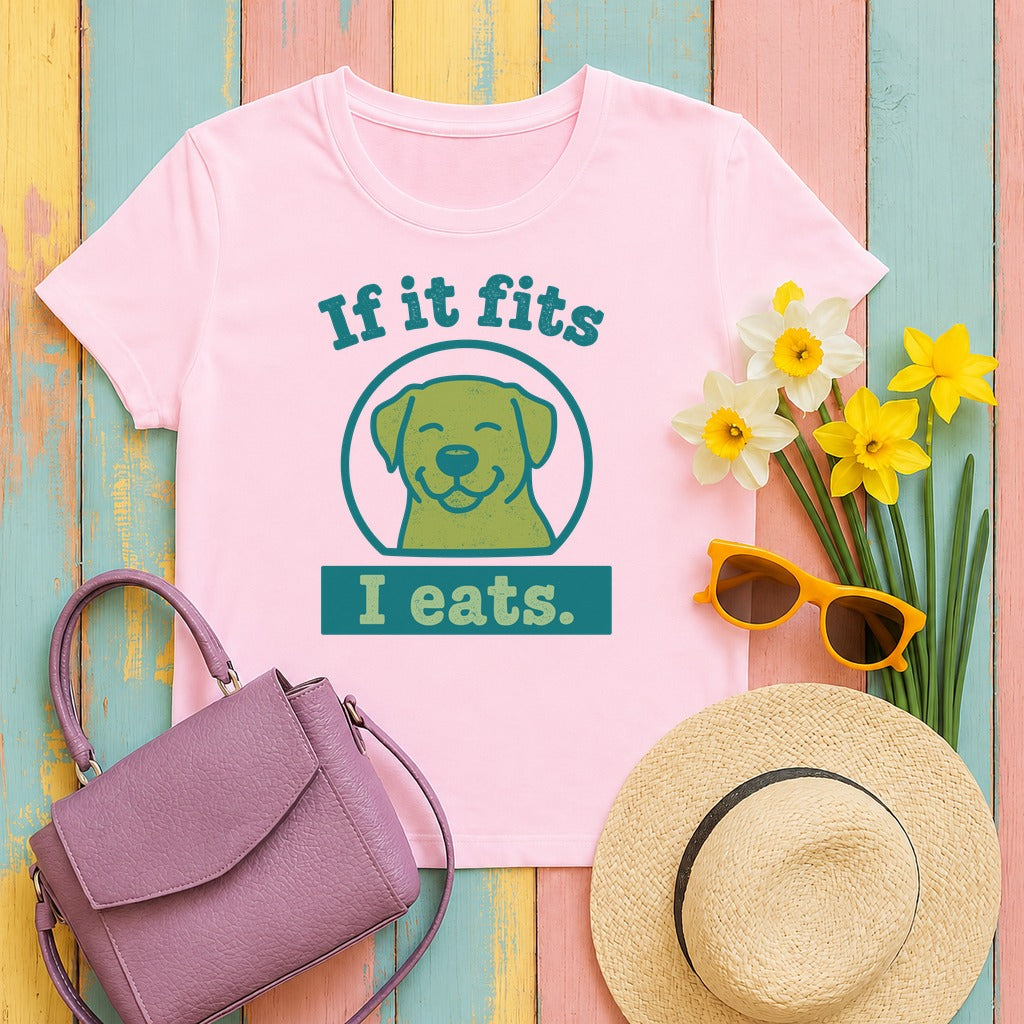 If It Fits I Eats Lab T-Shirt in Light Pink