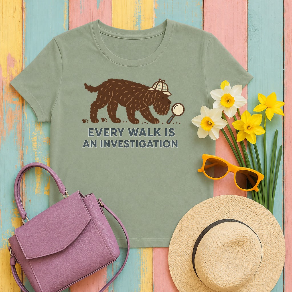 Barbet Every Walk Is an Investigation Tee in Sage