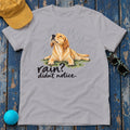 Rain Didn't Notice Yellow Lab T-Shirt in Athletic Heather