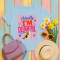 Actually, I'm Delightful Beagle T-Shirt in Light Blue