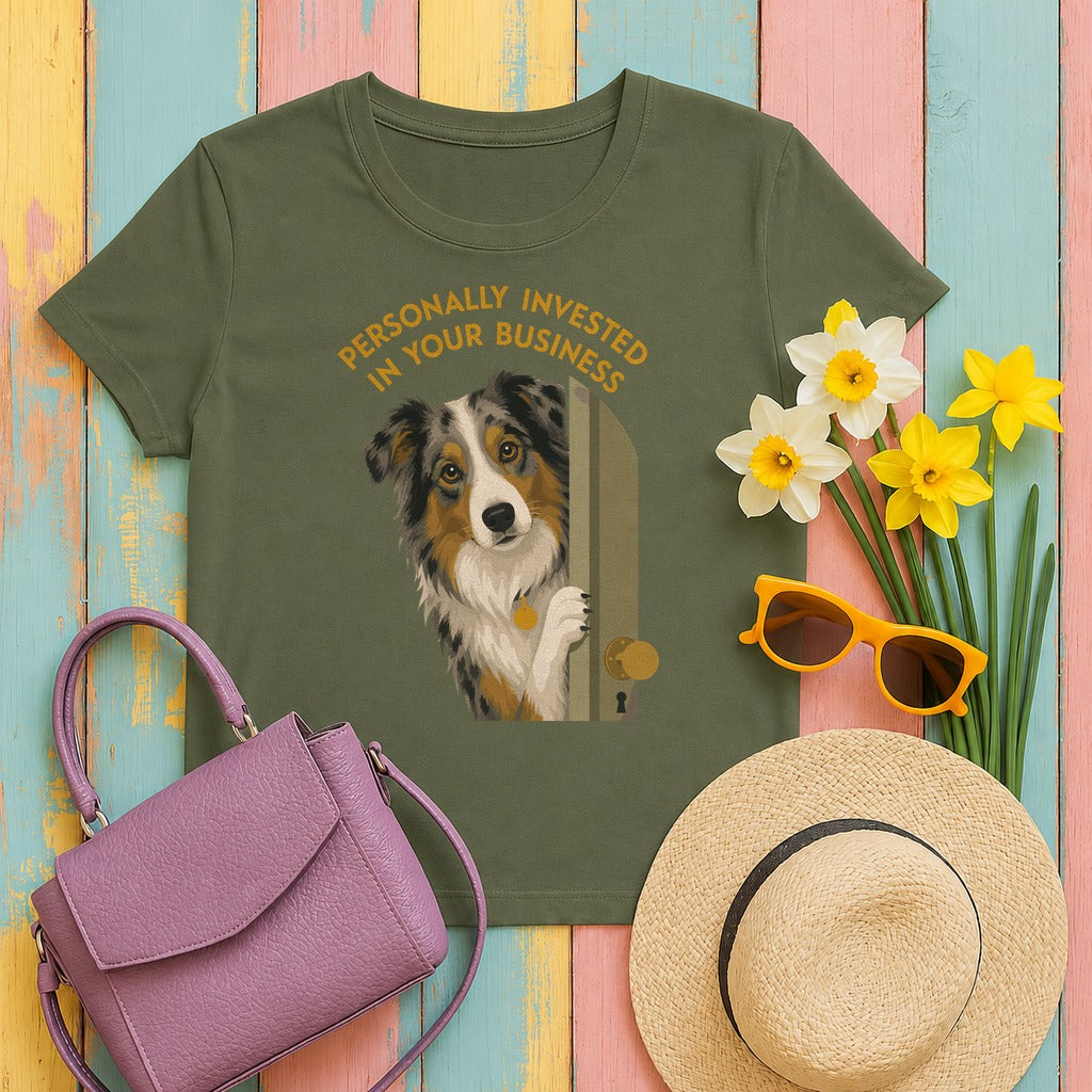 Personally Invested Aussie T-Shirt in Military Green