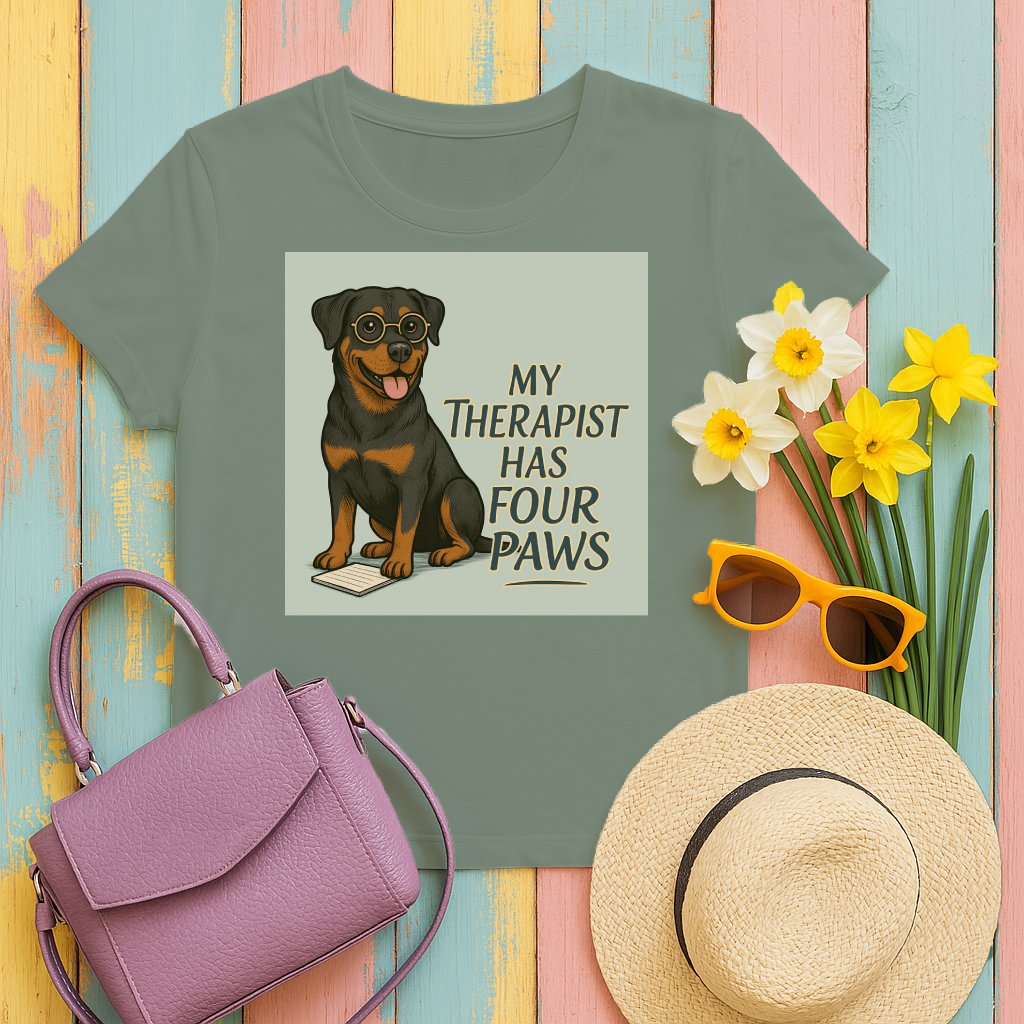 My Therapist Has Four Paws Cute Dog Graphic T-Shirt