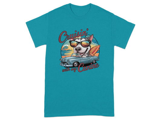 Cruisin' with my Canine graphic t-shirt product