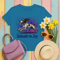 German Shorthaired Pointer Unleash the Joy T-Shirts in Antique Sapphire