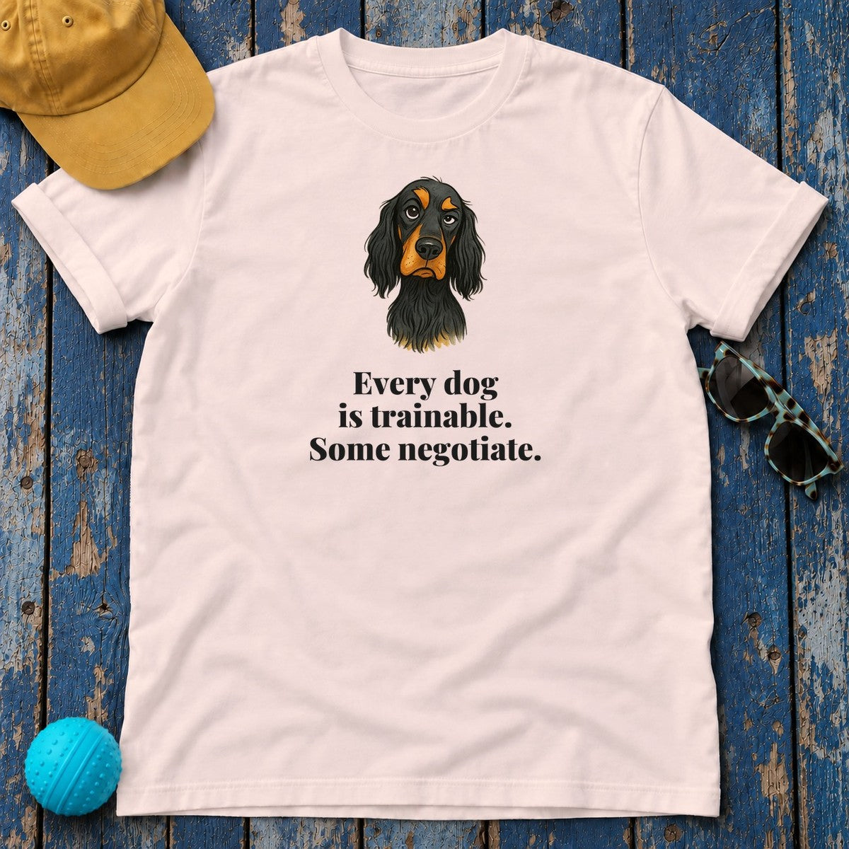 Gordon Setter Some Negotiate Tee in Soft Pink