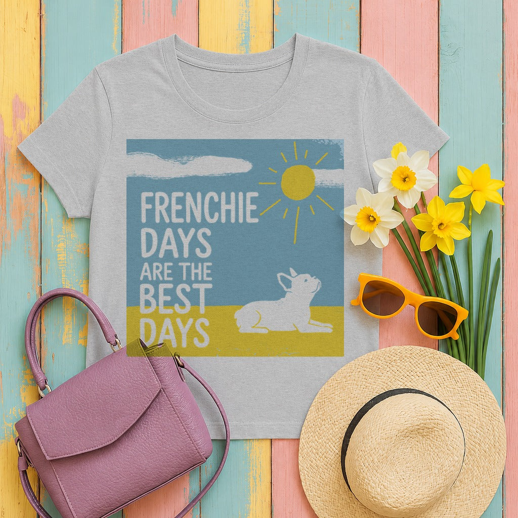 Frenchie Days T-Shirt in Sport Grey