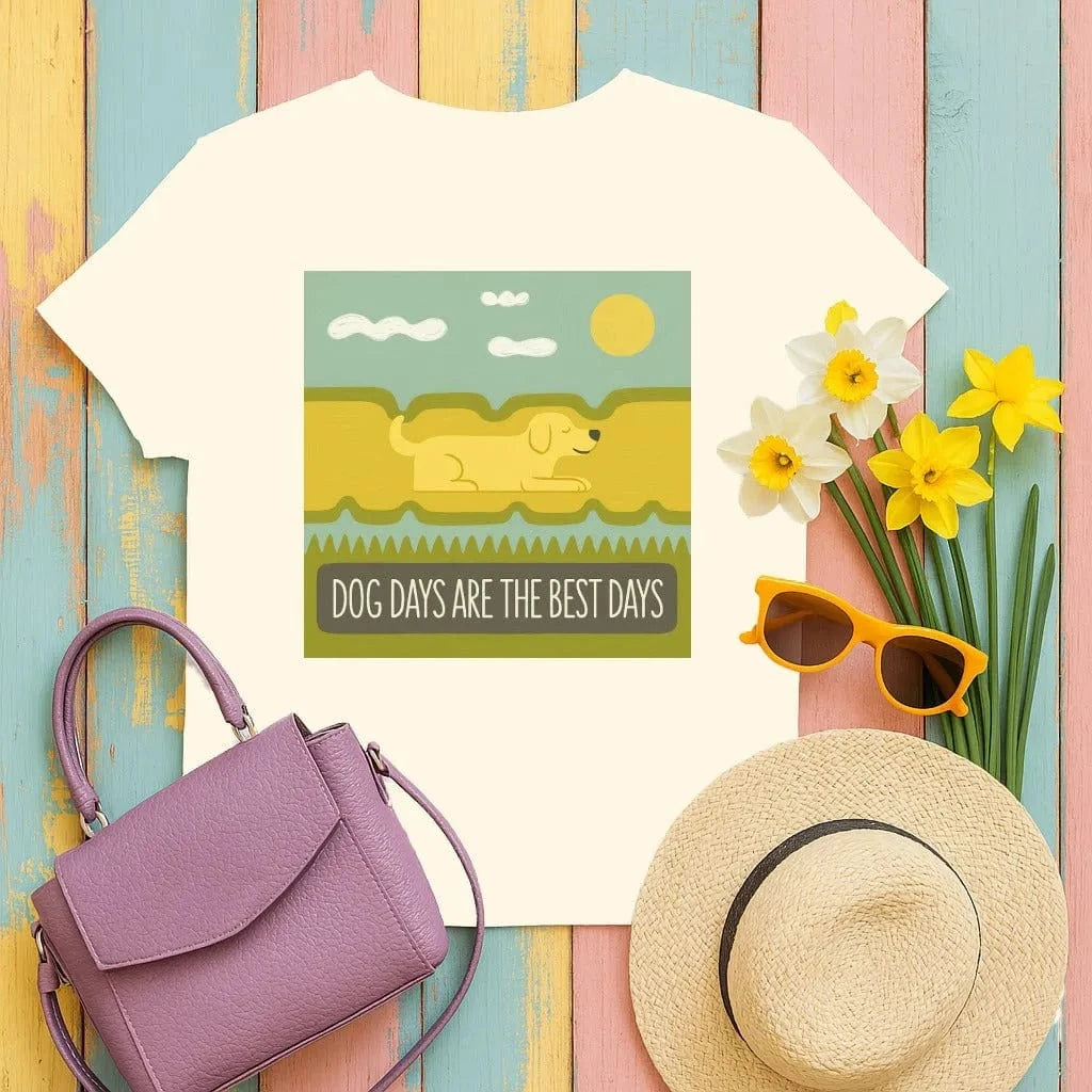 Dog Days Are The Best Days Yellow Lab T-Shirt T-shirt