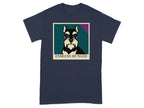 Dark blue t-shirt with a schnauzer illustration and the text "ENDLESS HUNGER".