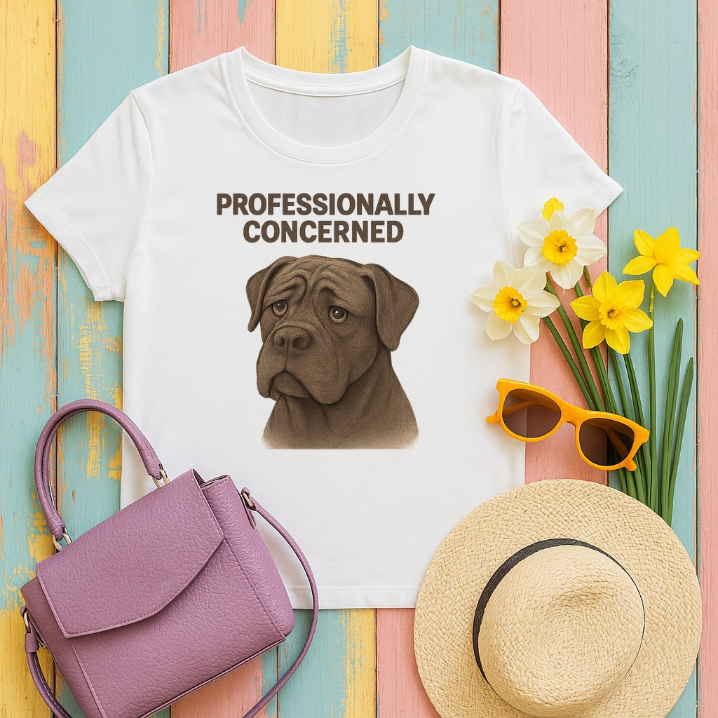 Cane Corso Professionally Concerned Tee in White