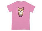 Cute Cartoon Corgi with Text Mlem T-shirt