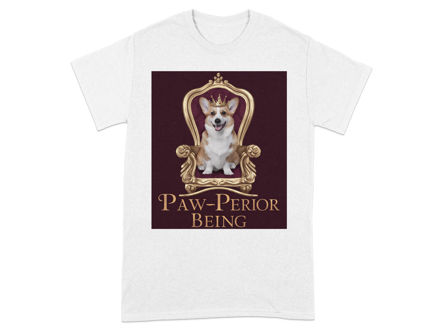 Paw-Perior Being graphic tee shirt for pet lovers product type