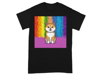 Vibrant Shiba Inu Rainbow Design Shirt product