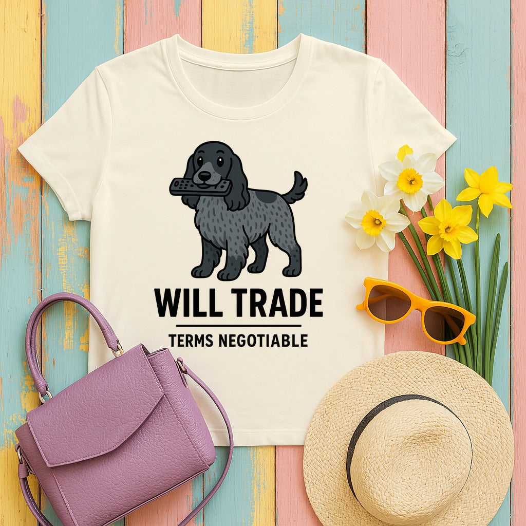 English Cocker Will Trade Tee in Natural