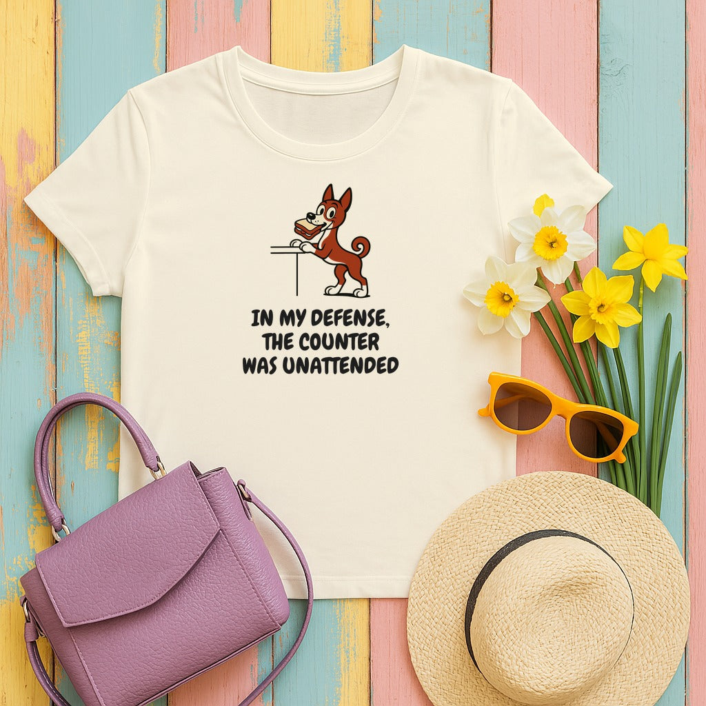 Basenji Counter Was Unattended Tee in Natural