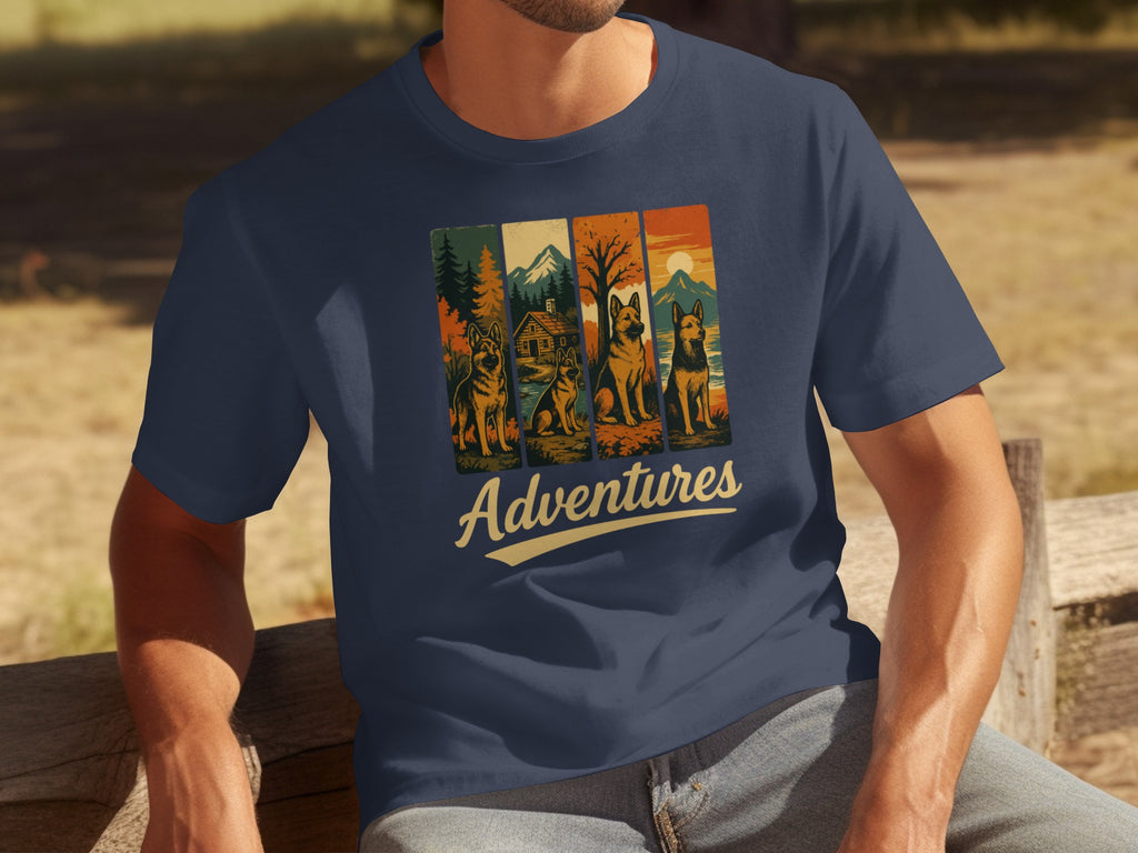 Adventurous Cabin Dog Nature Design Shirt