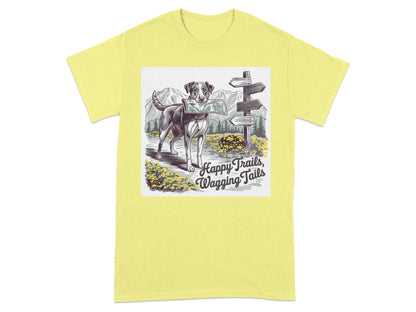 Happy Trails Wagging Tails Scenic Dog T-Shirt product type