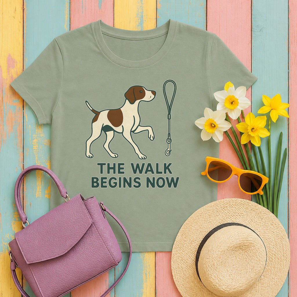 Pointer The Walk Begins Now T-shirt in Sage