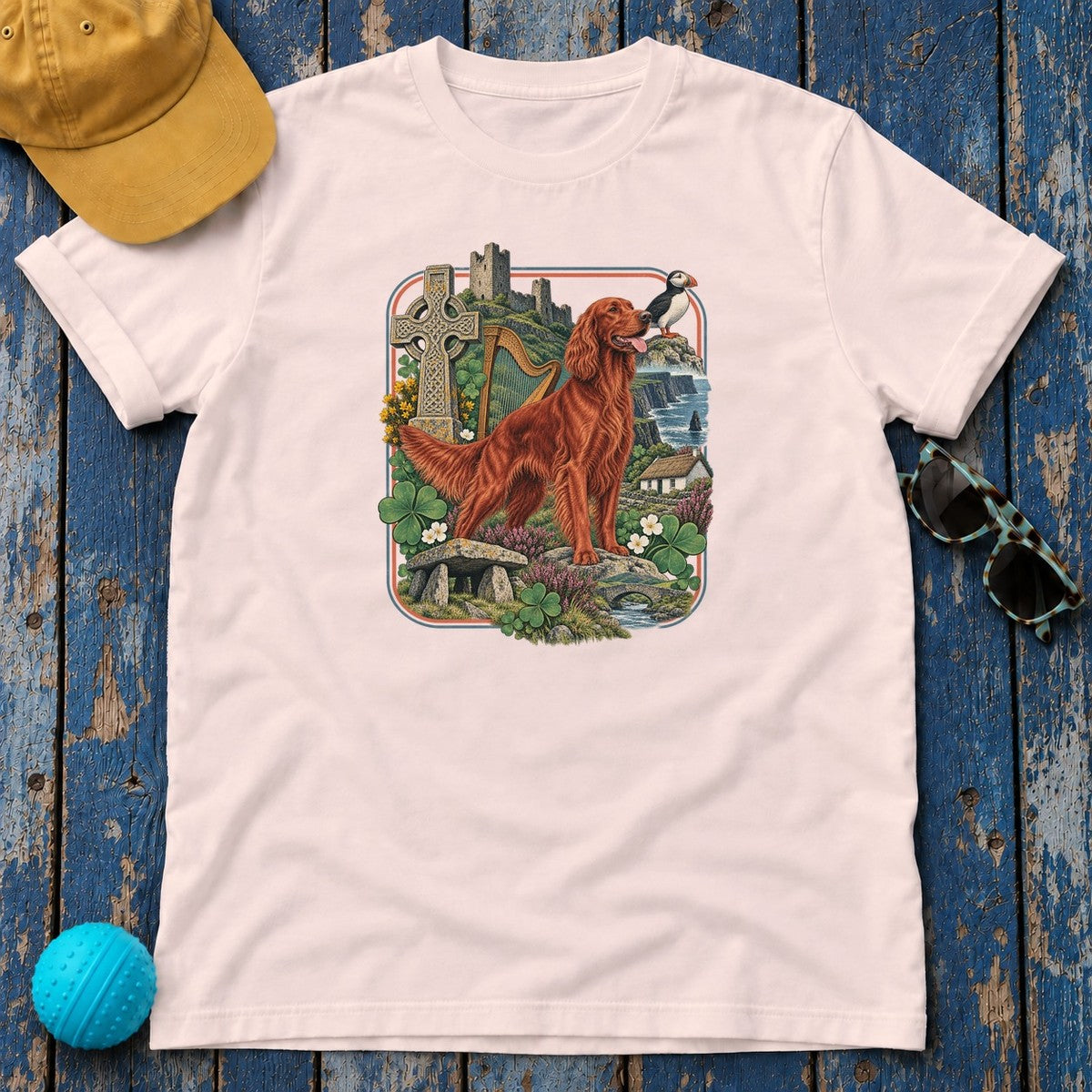 Irish Setter Ireland Heritage T-Shirt in Soft Pink