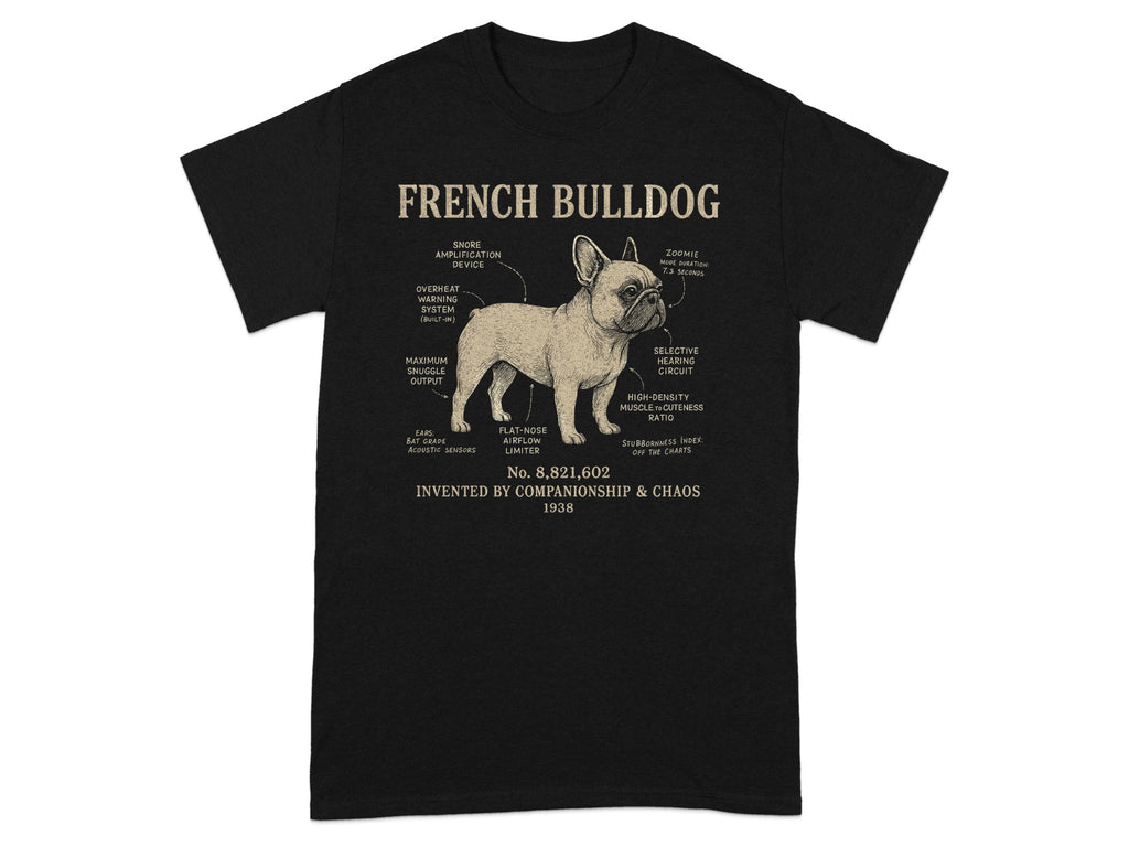 French Bulldog Graphic Tee With Vintage Design