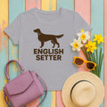 English Setter Silhouette Tee in Athletic Heather