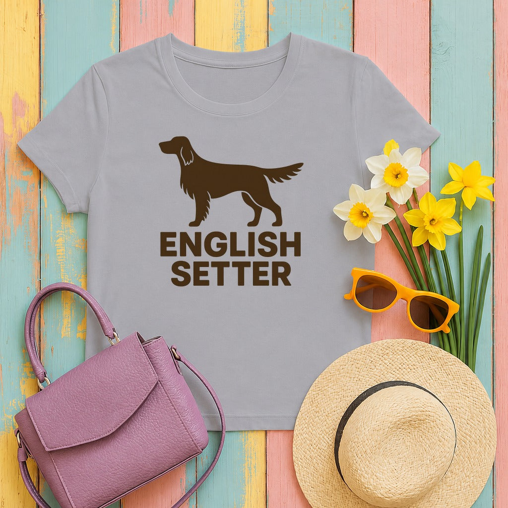 English Setter Silhouette Tee in Athletic Heather