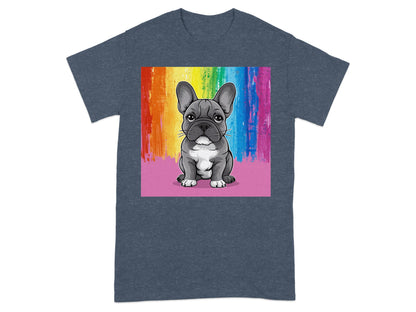 French Bulldog Rainbow Print Graphic T-shirt product