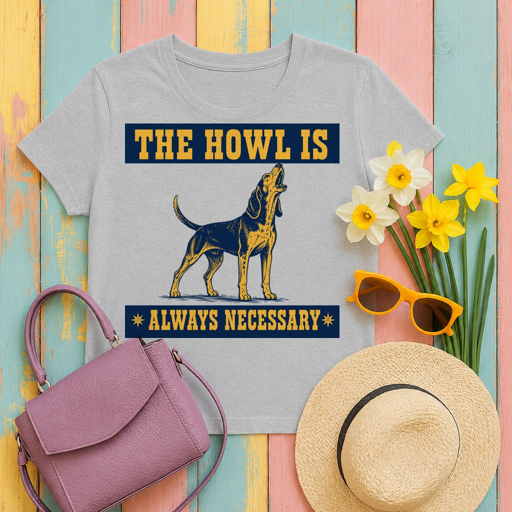 The Howl Is Always Necessary Coonhound T-Shirt in Sport Grey