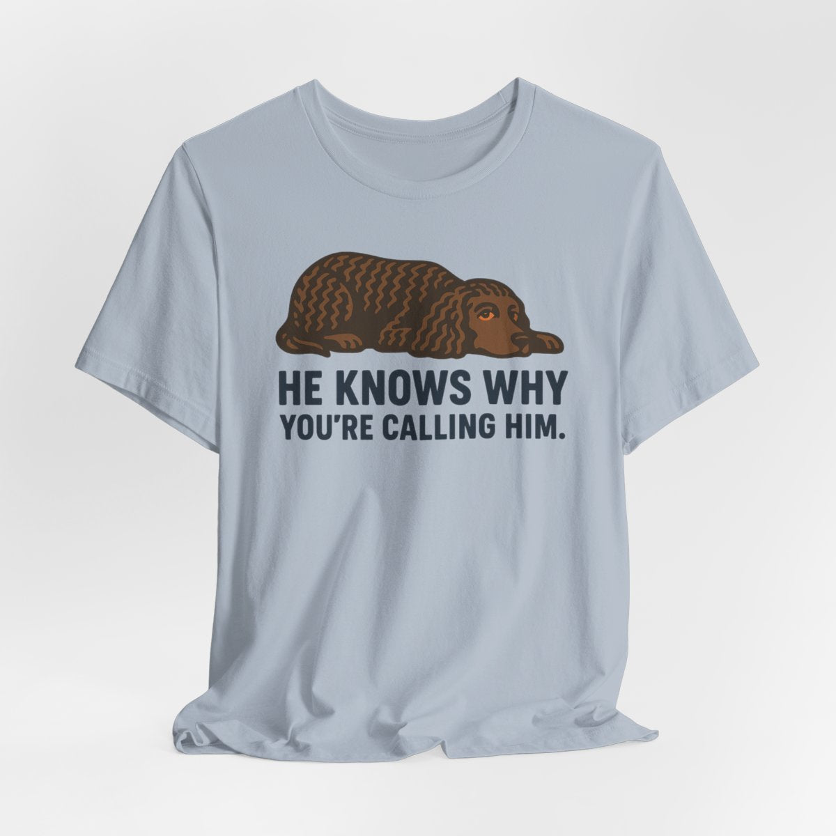 American Water Spaniel He Knows Why You're Calling Him Tee