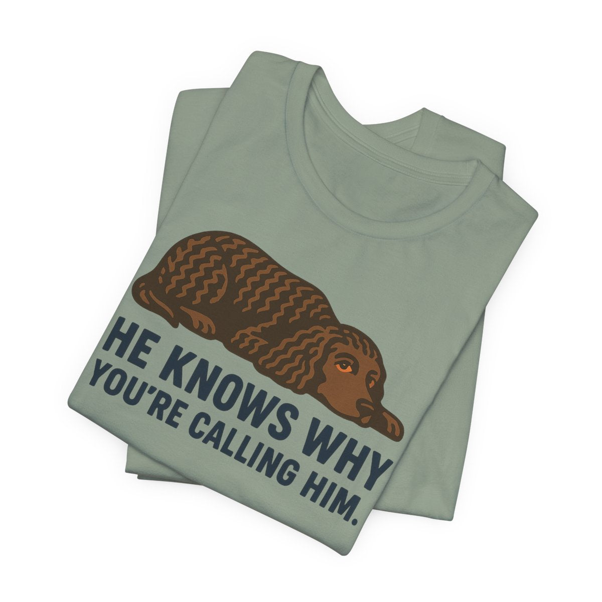 American Water Spaniel He Knows Why You're Calling Him Tee