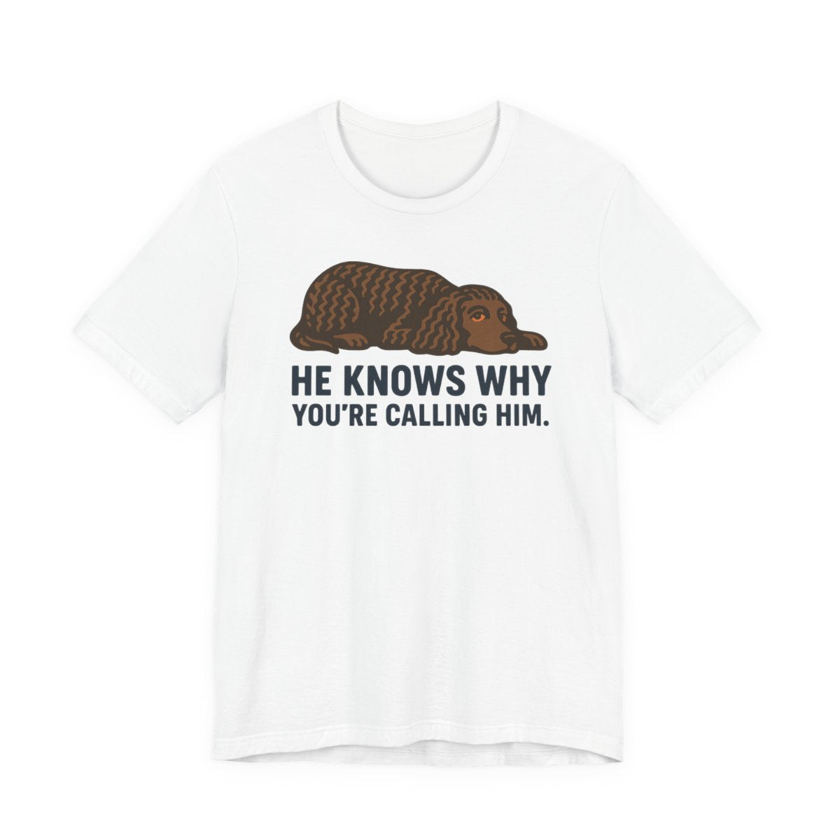 American Water Spaniel He Knows Why You're Calling Him Tee