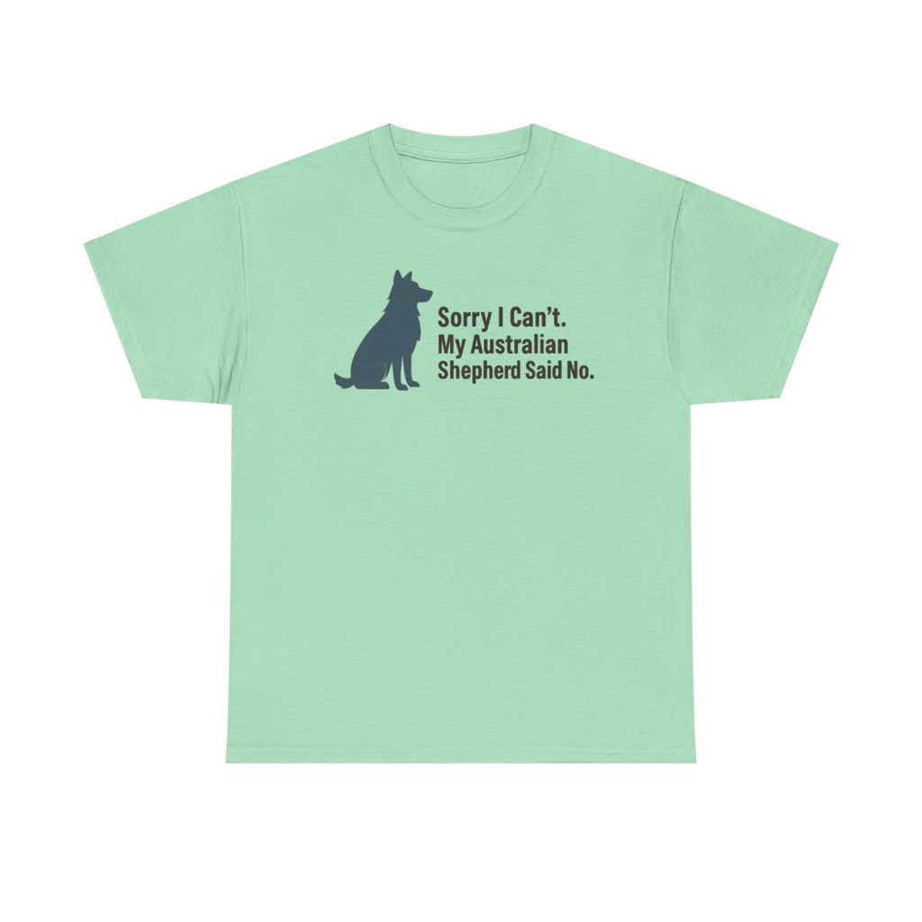 Aussie Said No. Humorous Graphic t-shirt, view 4
