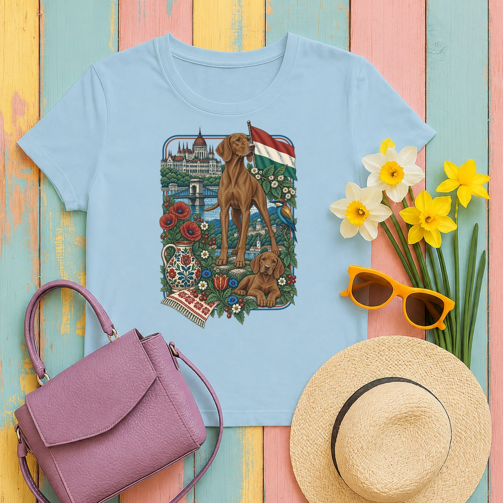 Vizsla Hungary Heritage tee, Light Blue