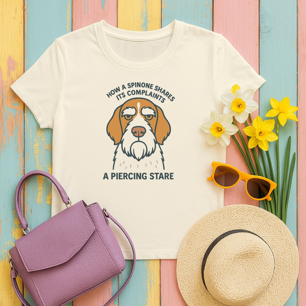 Spinone Italiano A Piercing Stare Tee in Natural